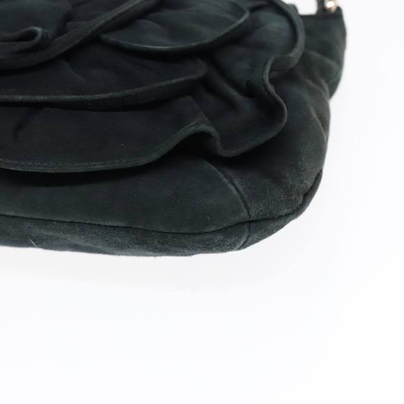 SAINT LAURENT Shoulder Bag Suede Gold Black 112930 Auth 90699 - Picture 10 of 16